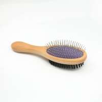 Wholesale Pet Supplies Dog & Cat Double Side Round Brush Wooden Comb